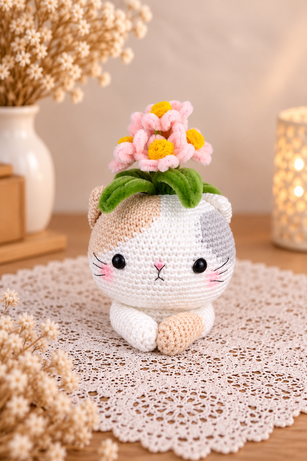 Katten bloem vazen