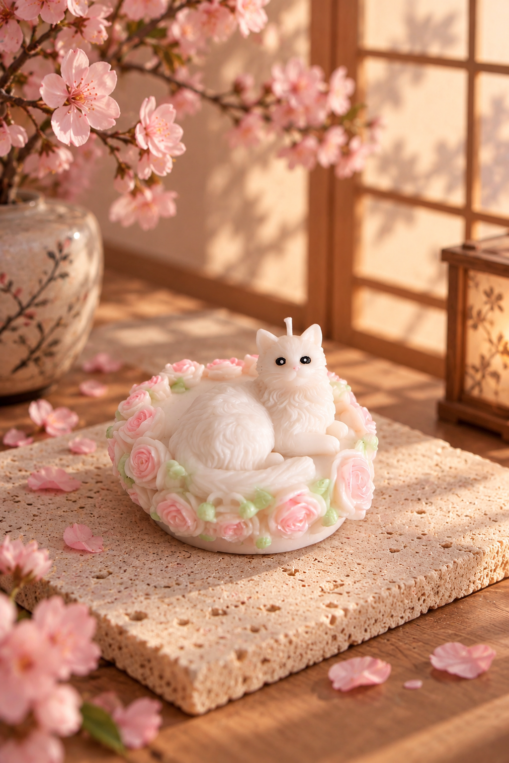 Bougie « Flower Cat »