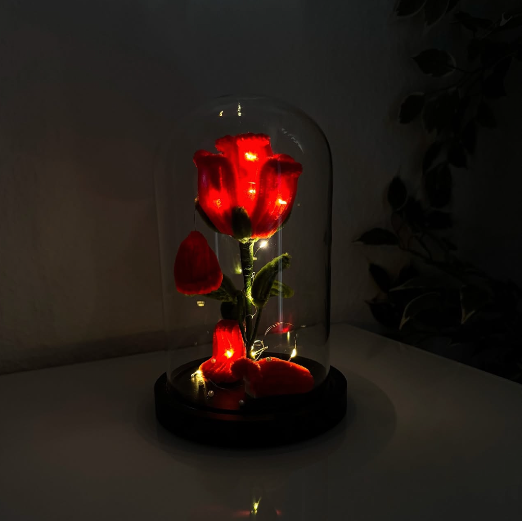 Stolp met roos (met verlichting)